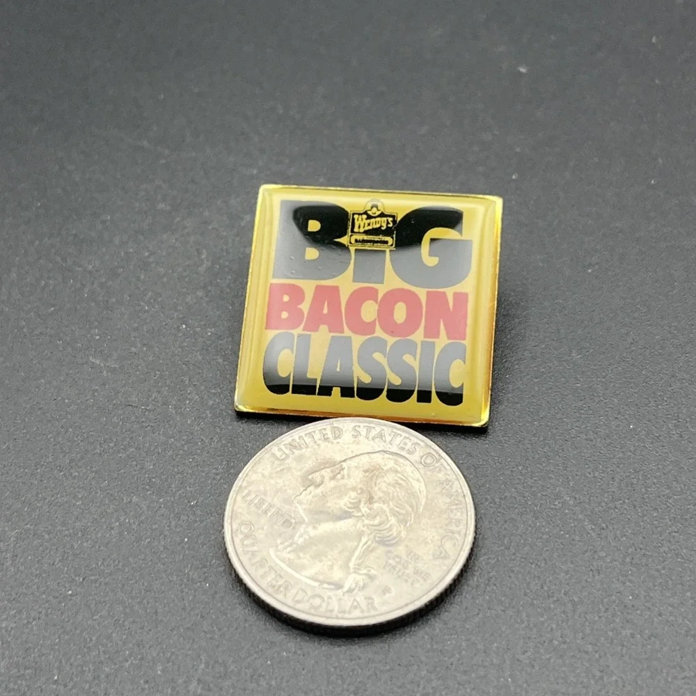Wendy's Fast‎ Food Restaurant Big Bacon Classic Employee Lapel Hat Pin